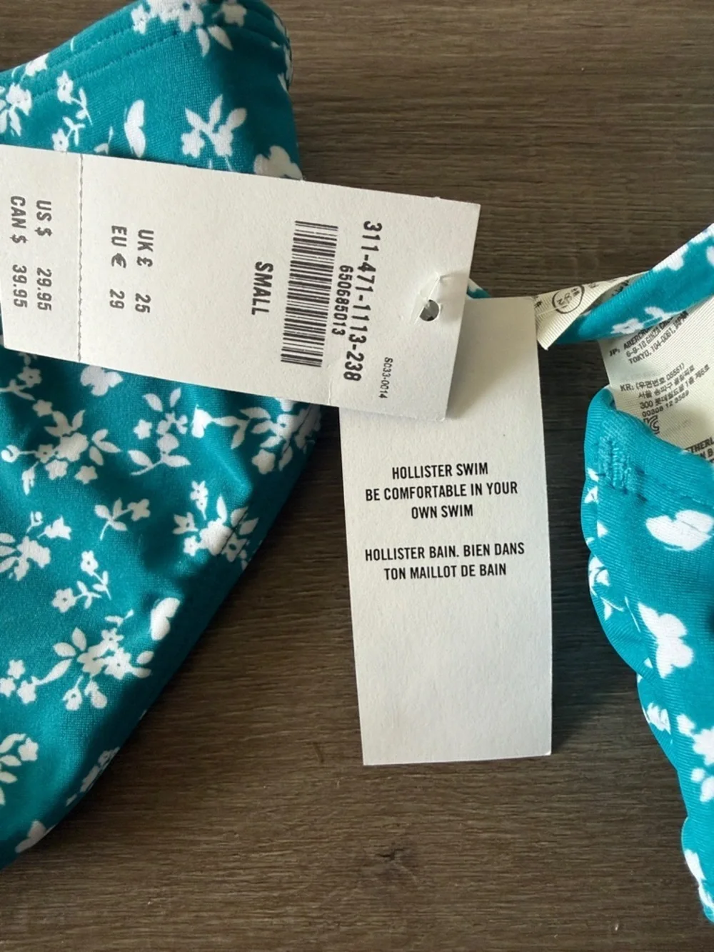 Hollister NWT  Floral Bikini Set - Teal/Blue Brand New With Tags! 🏷️